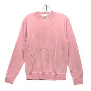 Club Monaco Women's S Wool Sweater Pink Lightweight Crewneck Soft Knit